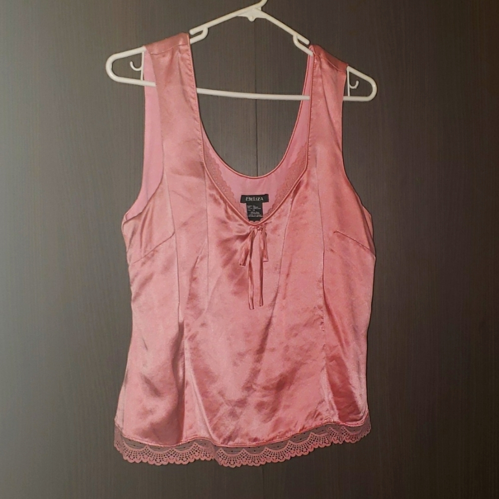 Silk Top sz 14 - Pink